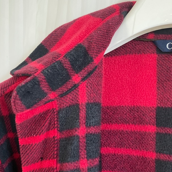 Chaps Ralph Lauren Fleece Plaid Button-Down Shirt With Pockets, Men's Medium - Picture 8 of 10